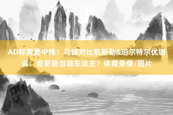 AD称需要中锋!马健对比凯斯勒&珀尔特尔优错误:谁更稳当湖东谈主?体育录像/图片