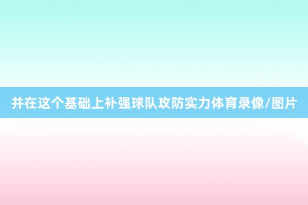 并在这个基础上补强球队攻防实力体育录像/图片