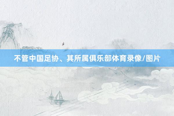 不管中国足协、其所属俱乐部体育录像/图片