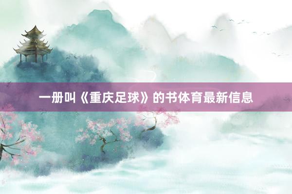 一册叫《重庆足球》的书体育最新信息