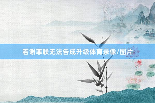 若谢菲联无法告成升级体育录像/图片