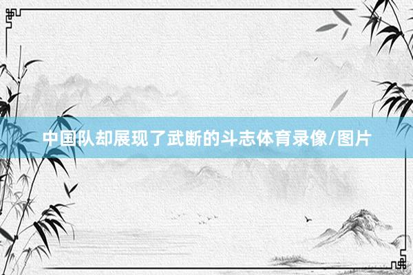 中国队却展现了武断的斗志体育录像/图片