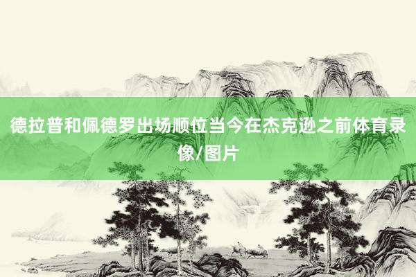 德拉普和佩德罗出场顺位当今在杰克逊之前体育录像/图片