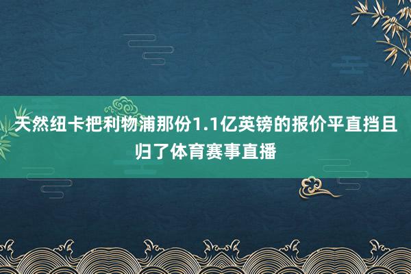 天然纽卡把利物浦那份1.1亿英镑的报价平直挡且归了体育赛事直播