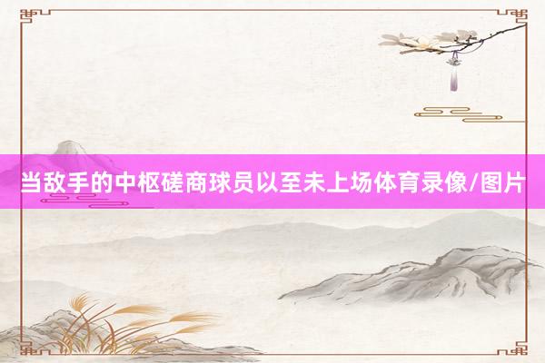 当敌手的中枢磋商球员以至未上场体育录像/图片