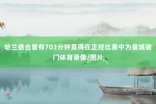 哈兰德也曾有703分钟莫得在正经比赛中为曼城破门体育录像/图片