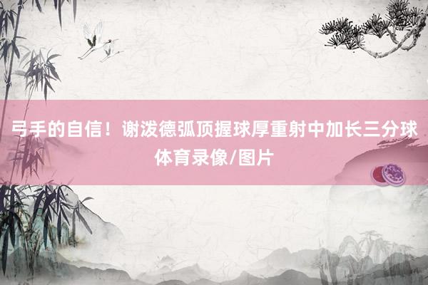 弓手的自信！谢泼德弧顶握球厚重射中加长三分球体育录像/图片
