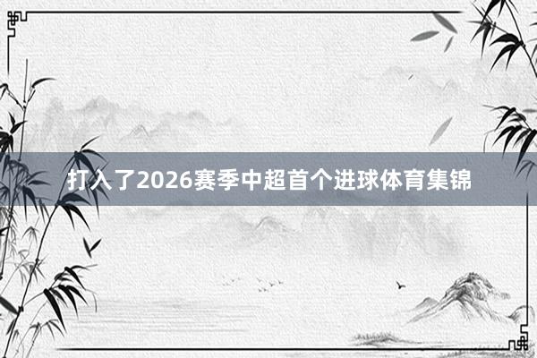 打入了2026赛季中超首个进球体育集锦