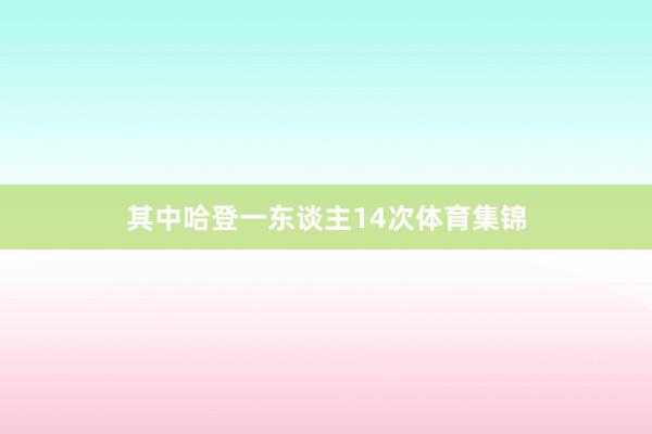 其中哈登一东谈主14次体育集锦