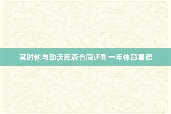 其时他与勒沃库森合同还剩一年体育集锦