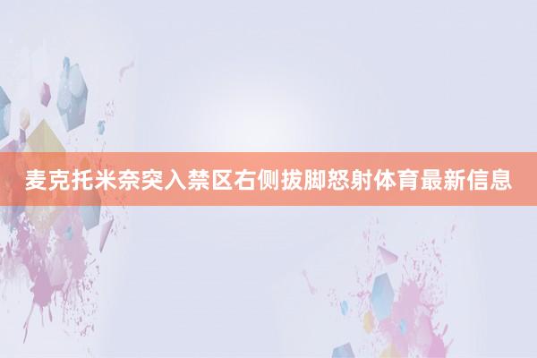 麦克托米奈突入禁区右侧拔脚怒射体育最新信息